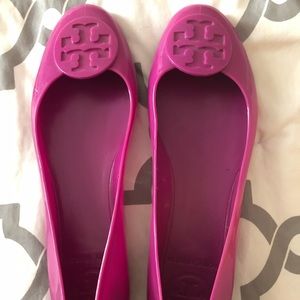 Tory Burch purplish pink jellies